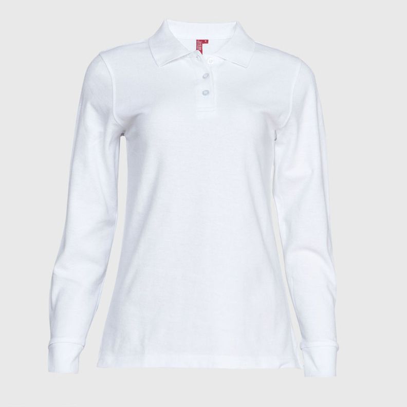 Polera Pique Mujer 80/20 M/L Blanco-1