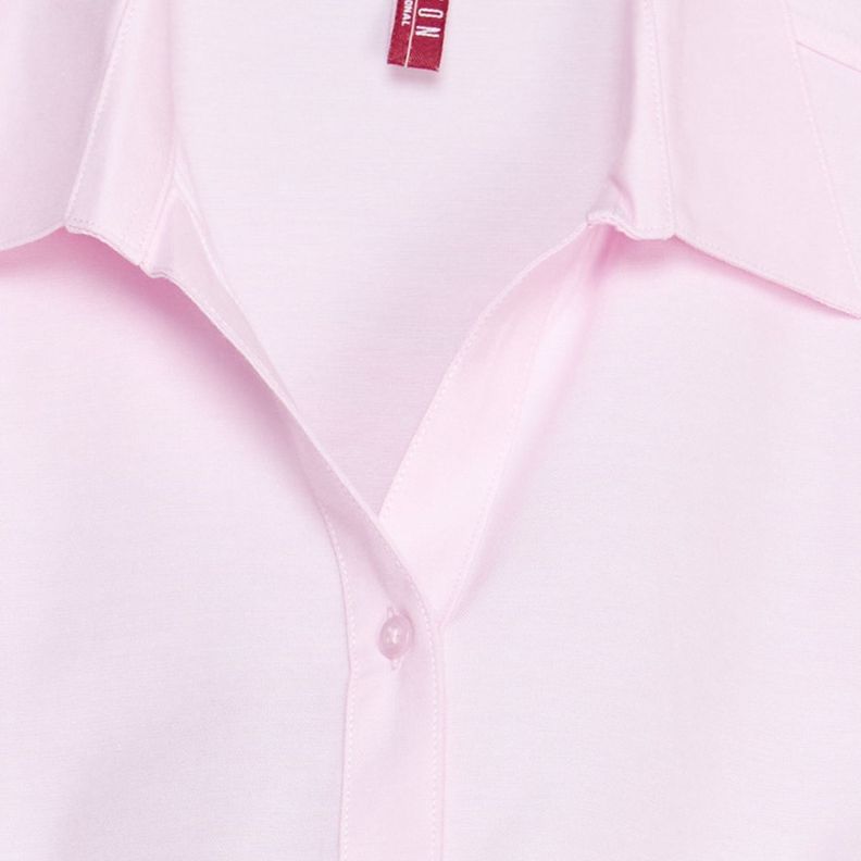 Blusa Oxford Cuello V M/L Rosado-4