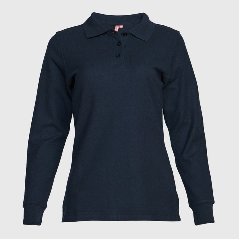 Polera Pique Mujer 80/20 M/L Azul marino-2