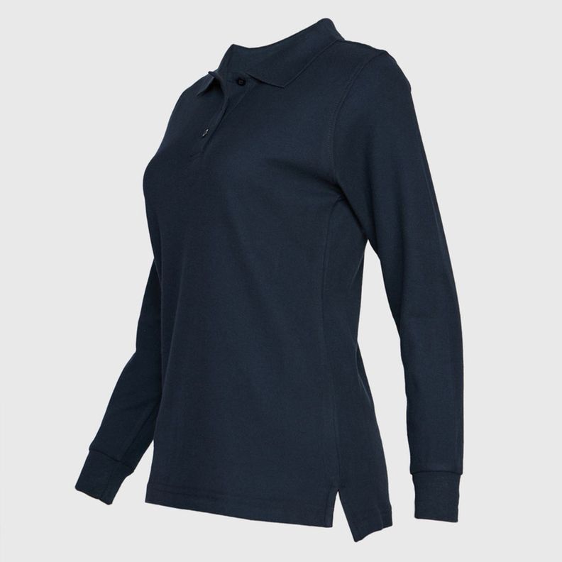 Polera Pique Mujer 80/20 M/L Azul marino-3