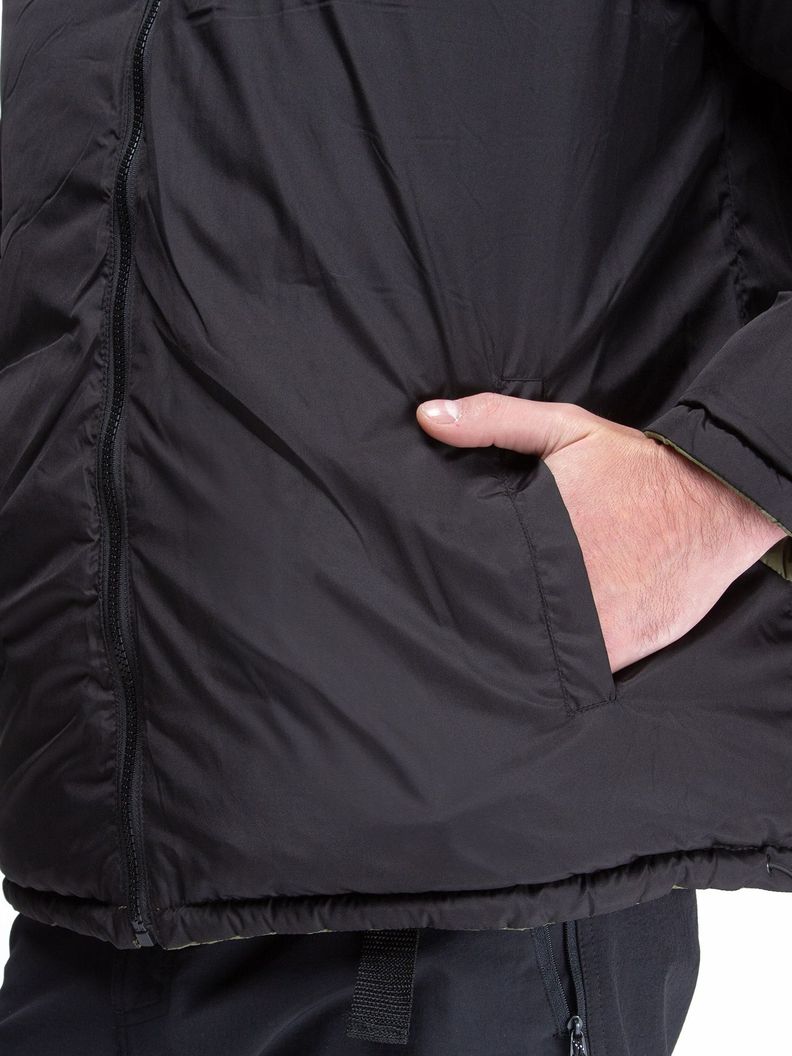 Parka Reversible Hombre Verde / Negro Kano Alerce Acolchada-3