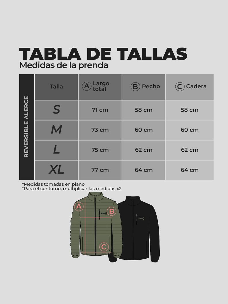 Parka Reversible Hombre Verde / Negro Kano Alerce Acolchada-7