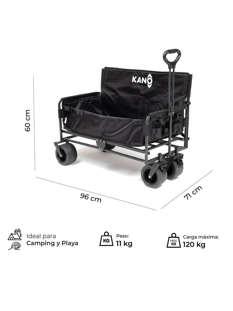 Carro de Transporte Convertible Sillón Kano Seat Plegable-3
