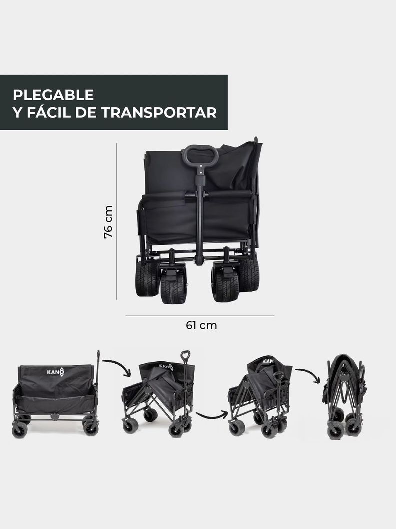 Carro de Transporte Convertible Sillón Kano Seat Plegable-6