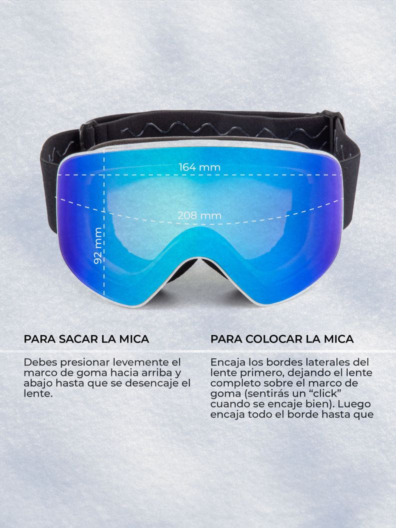 Antiparra Gafas de Nieve Kano Ripper Ski Snowboard 2 Micas-7