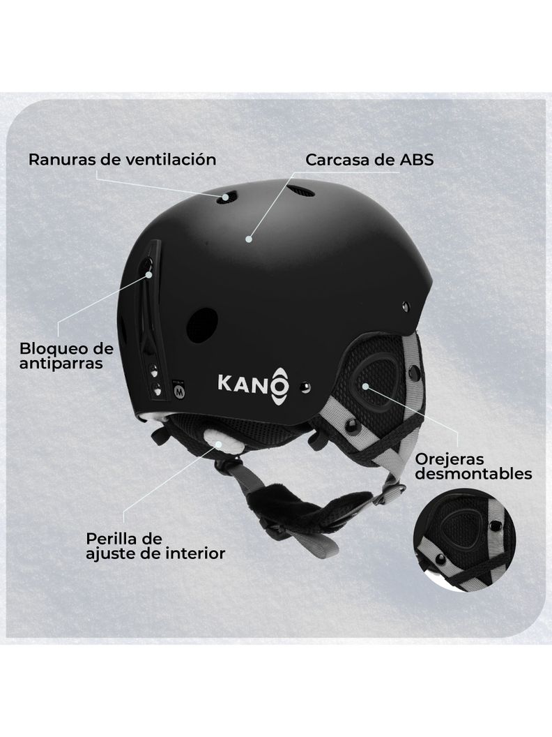 Casco de Nieve para Niños Kano Kiddo para Ski Snowboard-3