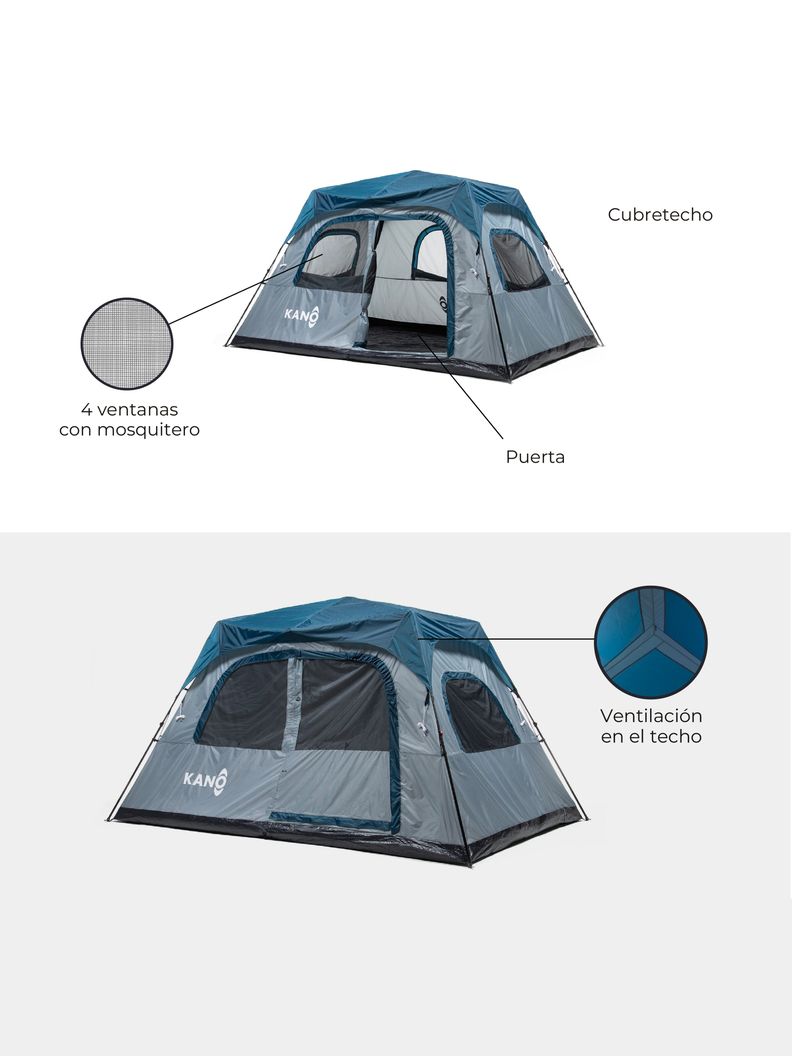 Carpa Colbun Kano Camping Automática 8 Personas Impermeable-5