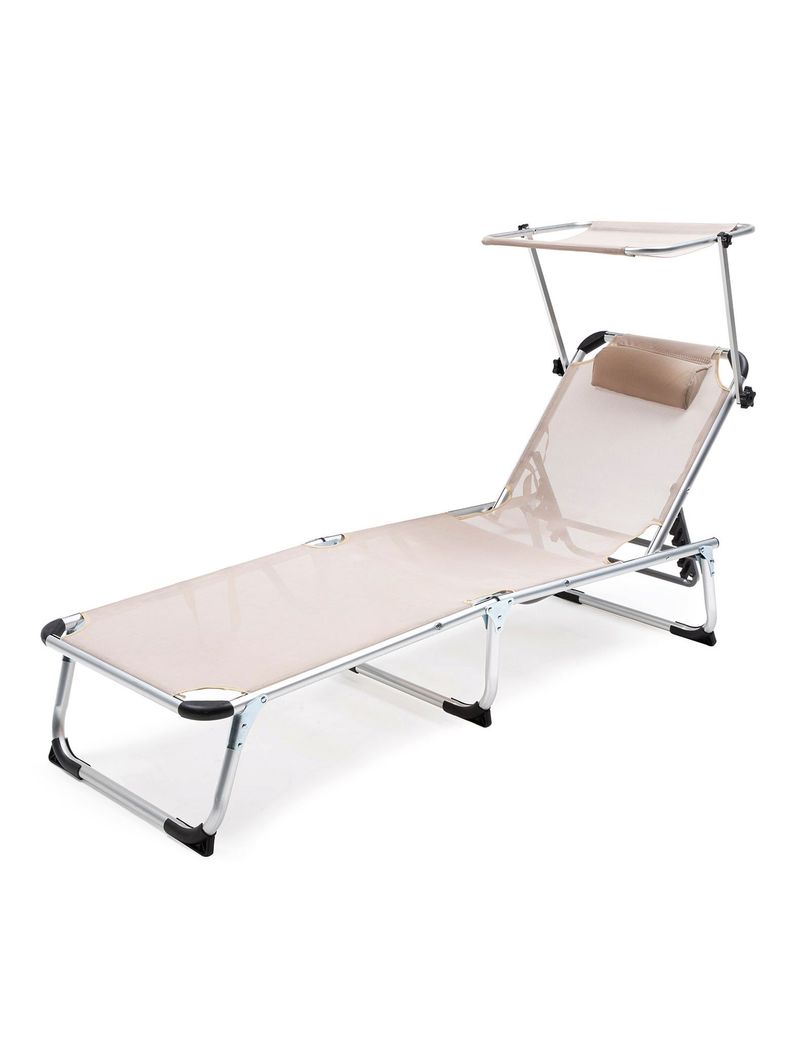 Reposera Plegable con Techo Relan Areia Reclinable-0
