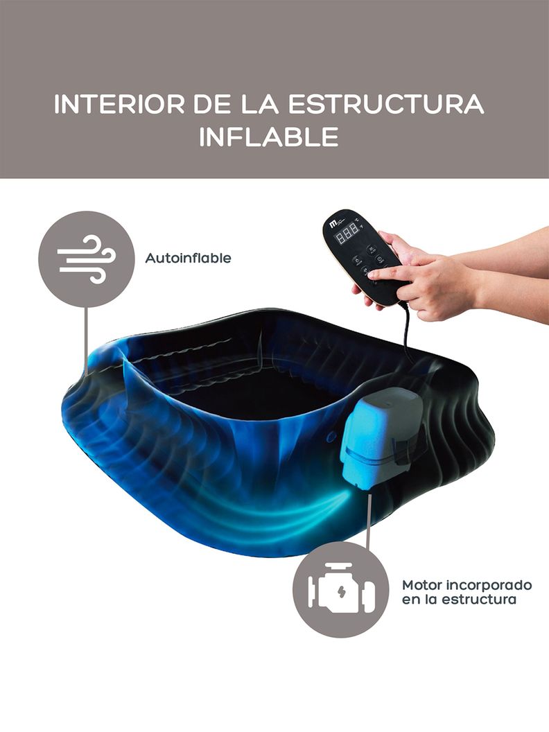 Hot Tub Inflable Camaro Premium 4 Personas MSpa-4