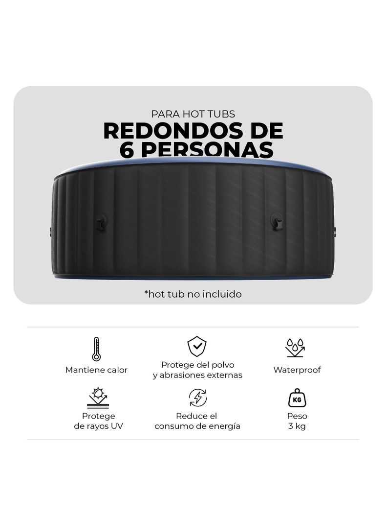 Cobertor Térmico MSPA para Hot Tubs Redondos de 6 Personas-3