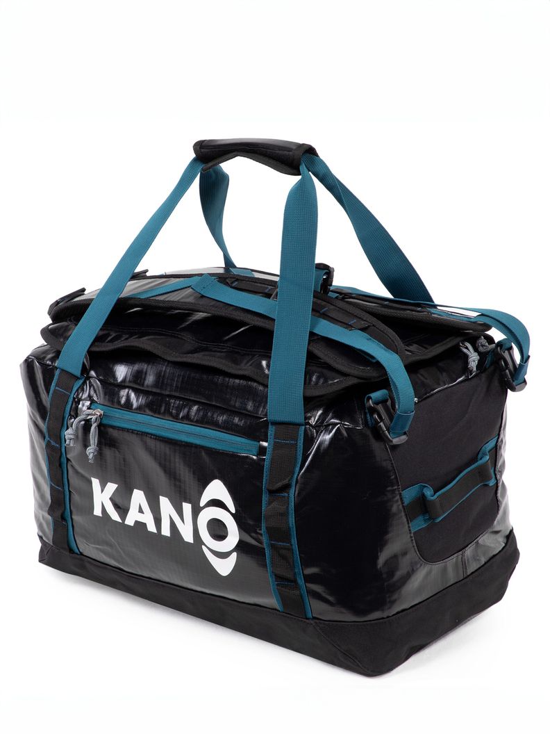 Bolso Mochila Impermeable Negro Kano Outdoor 40L Plegable-7