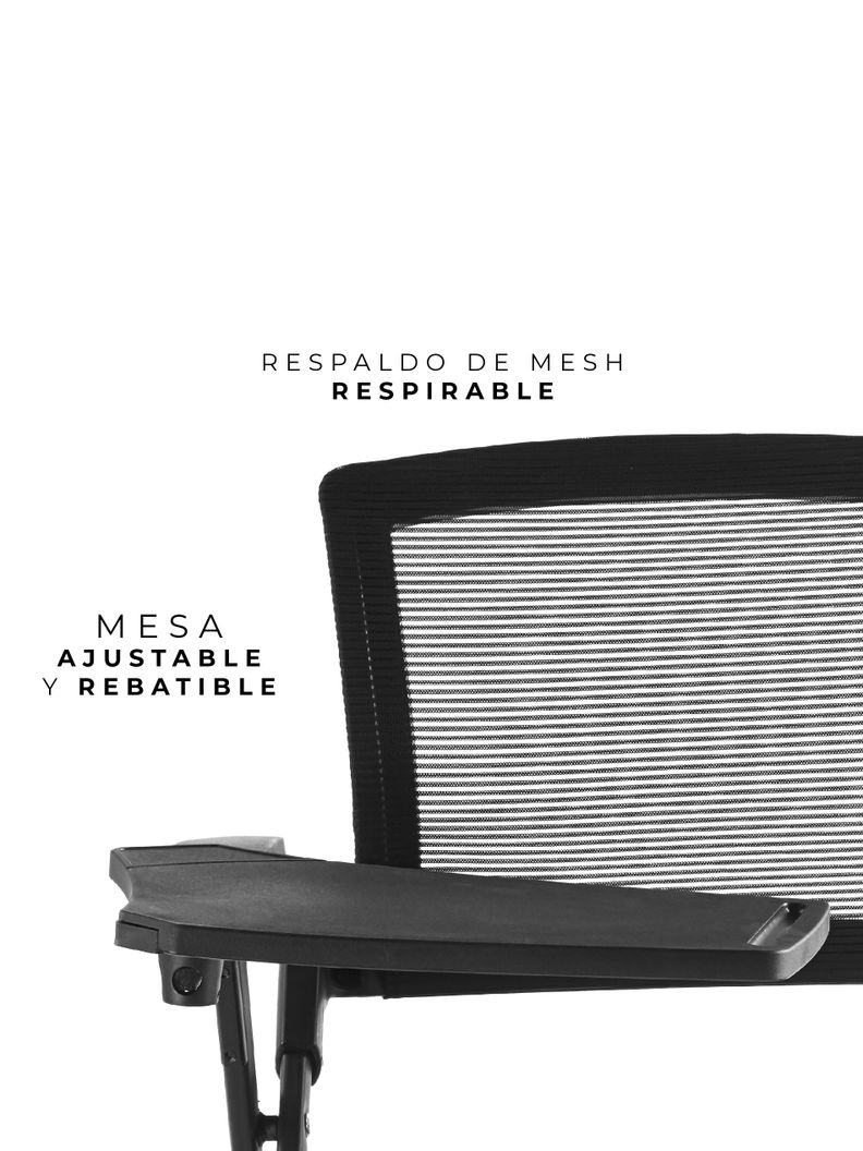 Set x3 Sillas Universitarias con Pupitre Rebatible ERGO-810-5
