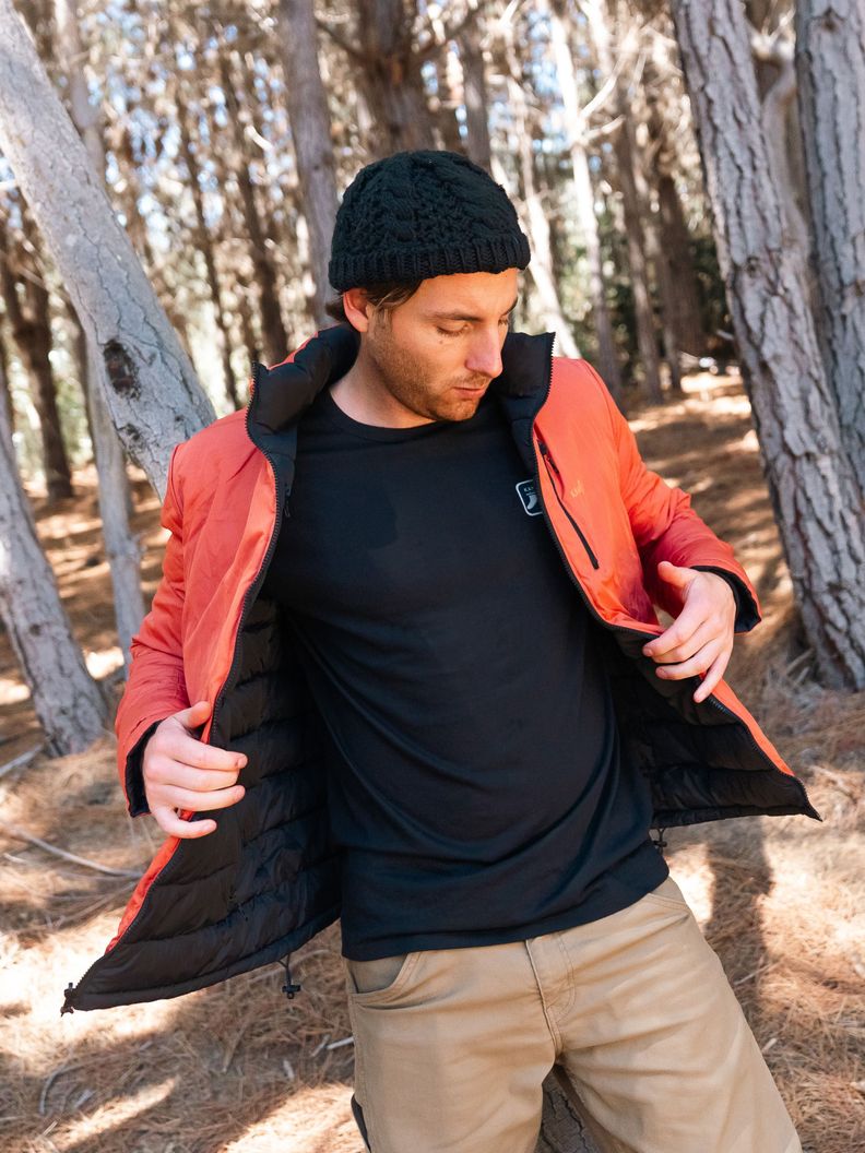 Parka Reversible Hombre color Negro / Terracota Kano Alerce-5