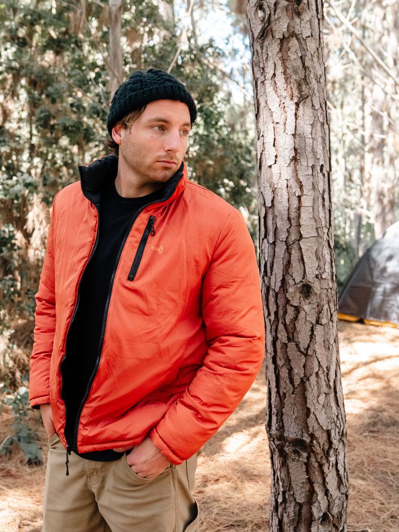 Parka Reversible Hombre color Negro / Terracota Kano Alerce-9