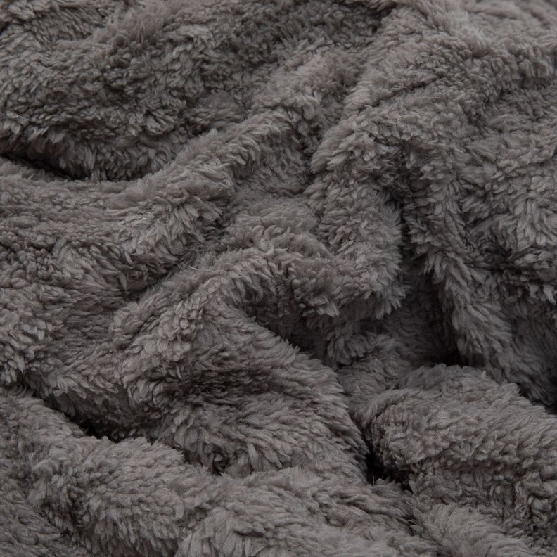Manta Sherpa Jacquard Gris 1,5 Plazas / Frazada Gris Relan-3