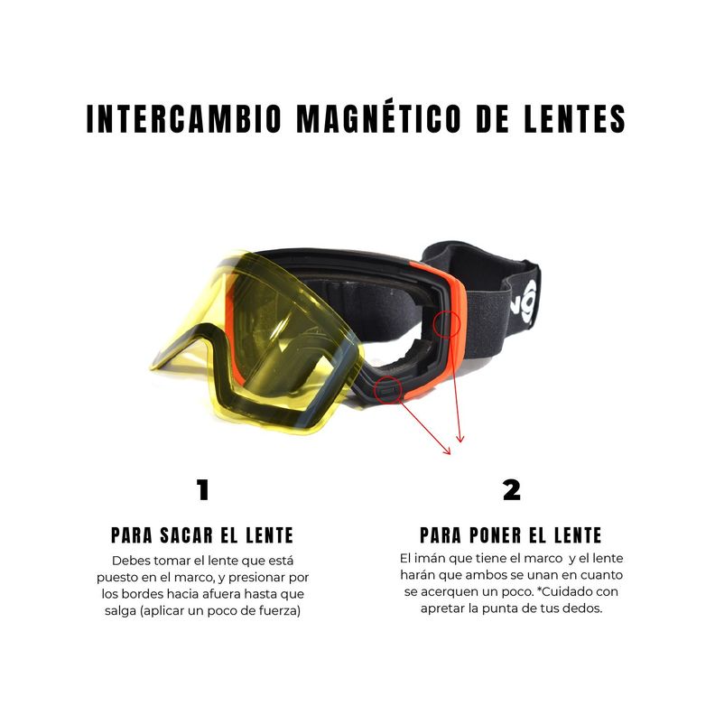 Antiparras Gafas de Nieve Magnéticas Fire Ski Snowboard Kano-3
