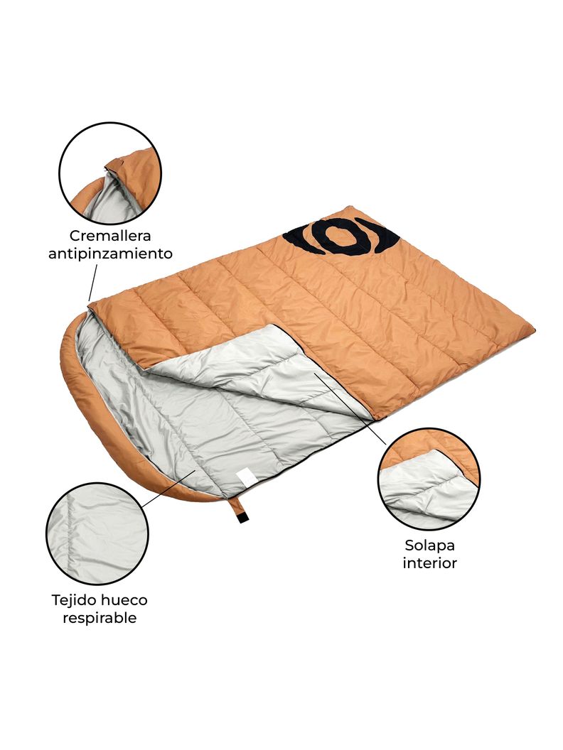 Saco de Dormir Doble Kano Provincia Waterproof 2 Personas-1