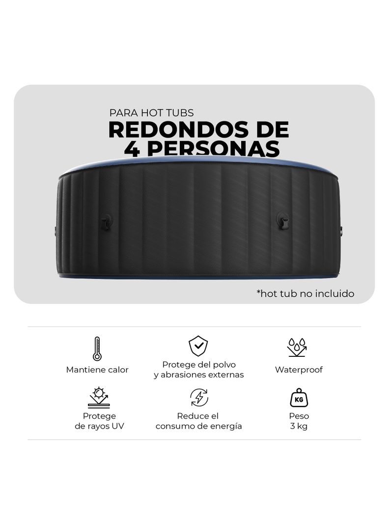 Cobertor Térmico MSPA para Hot Tubs Redondos de 4 Personas-3