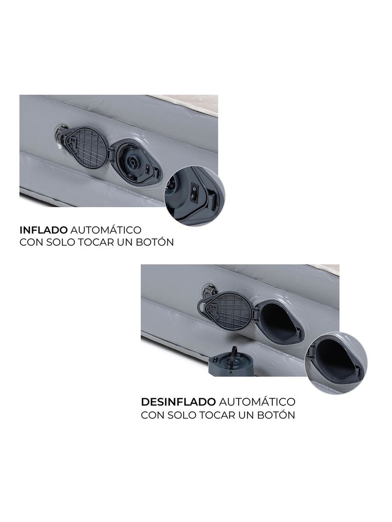 Colchón Inflable Eléctrico Kano Con Bateria Doble Altura-2