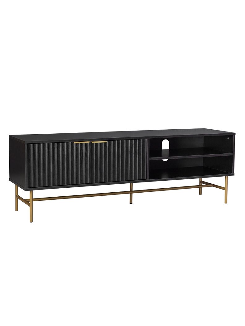 Rack de Tv Acanalado Top Living Queens con Puertas Estante-0