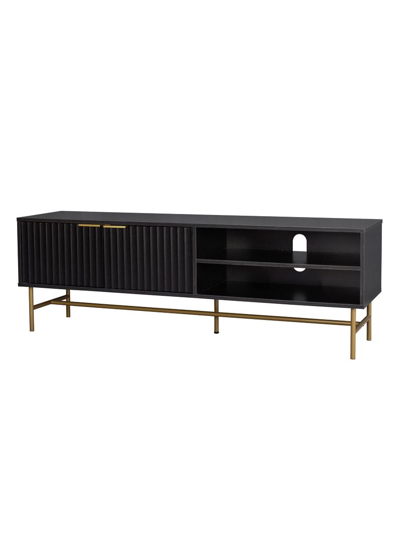 Rack de Tv Acanalado Top Living Queens con Puertas Estante-7