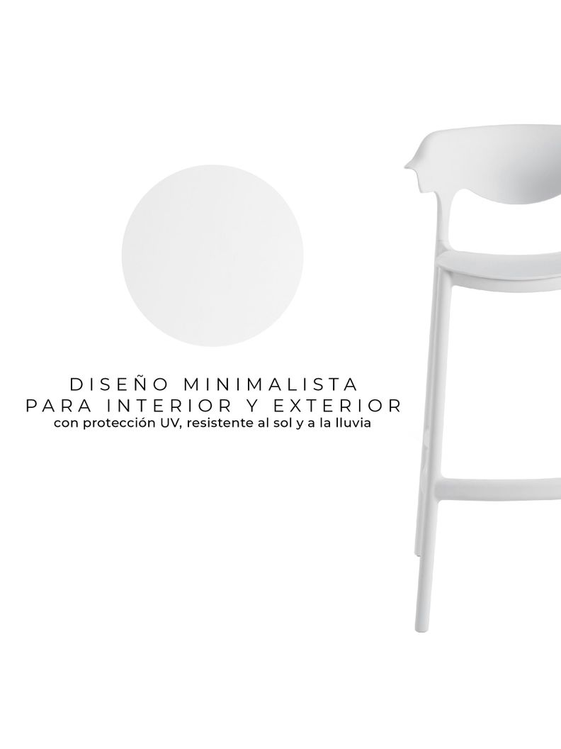 Piso Silla Alta de Bar Top Living Esparta Taburete Apilable-3