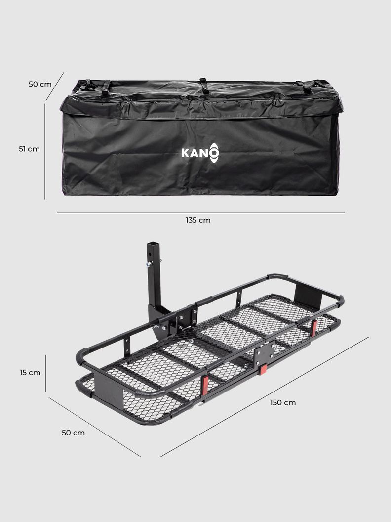 Parrilla Portaequipaje con Bolso Seco Kano para Enganche-1