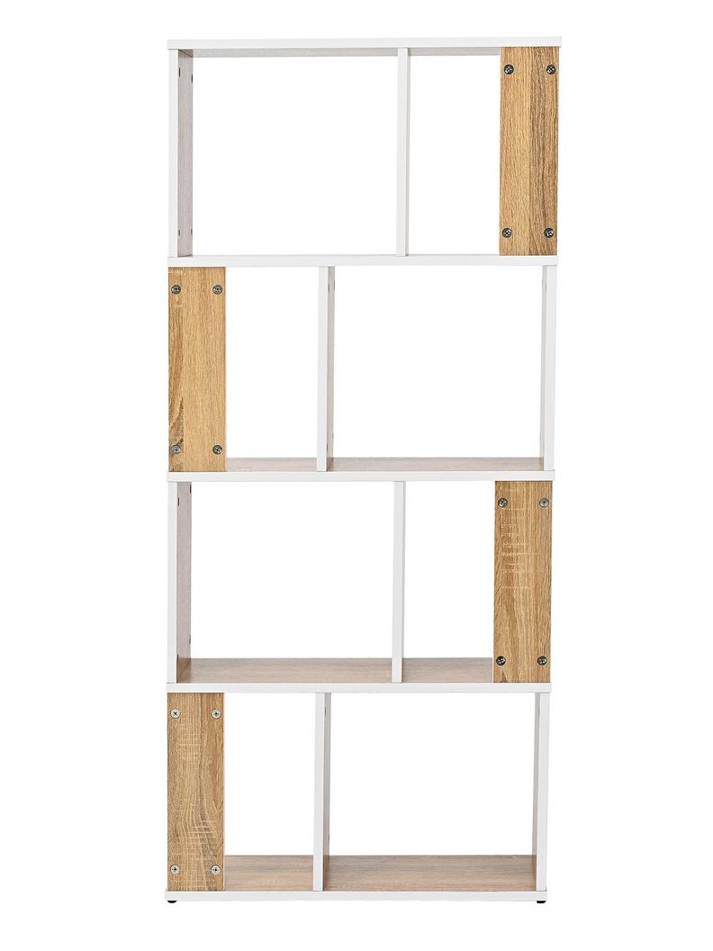 Estante Librero Vertical Top Living Book-0 Madera y Blanco-9