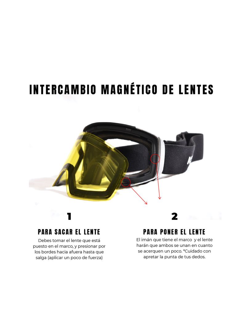 Antiparras Gafas de Nieve Magnéticas SnowPanda Ski Snowboard-4