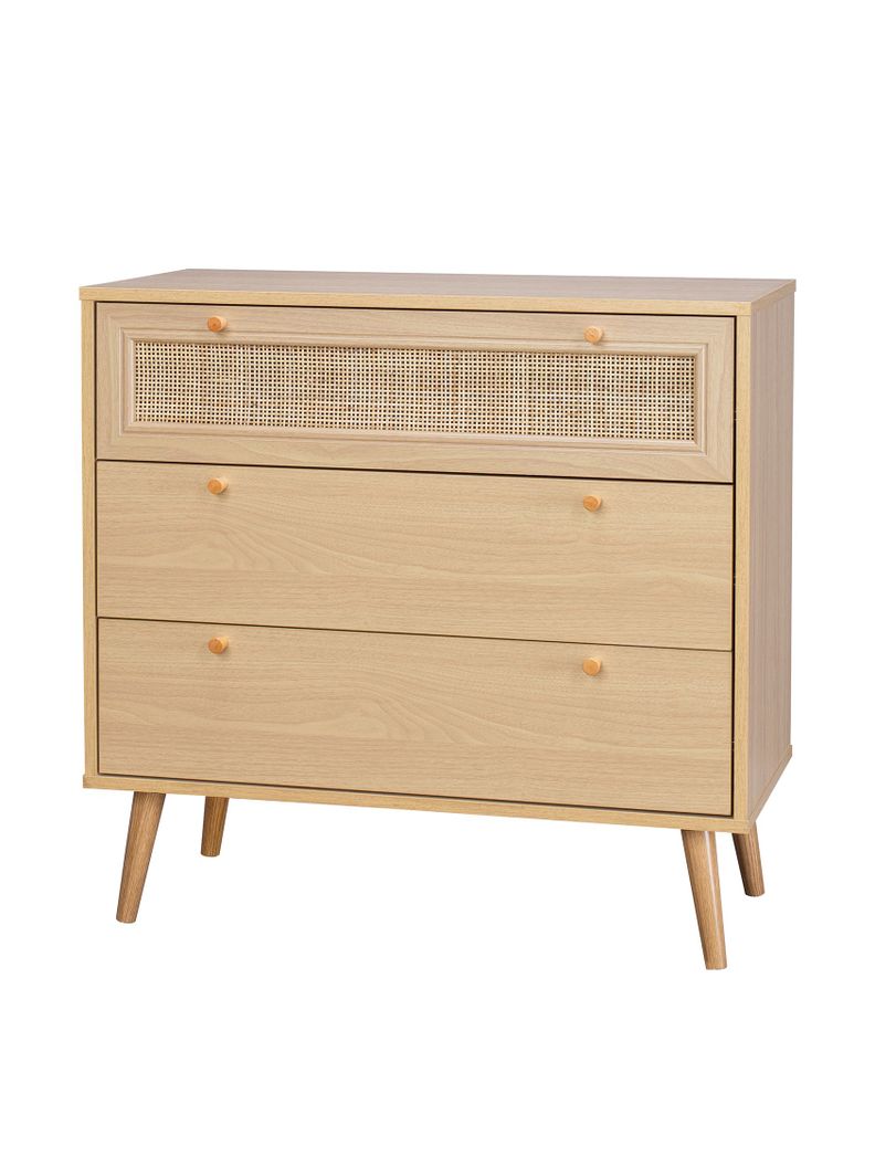 Cómoda con Ratán Top Living Calcuta Cajonera de 3 Cajones-7