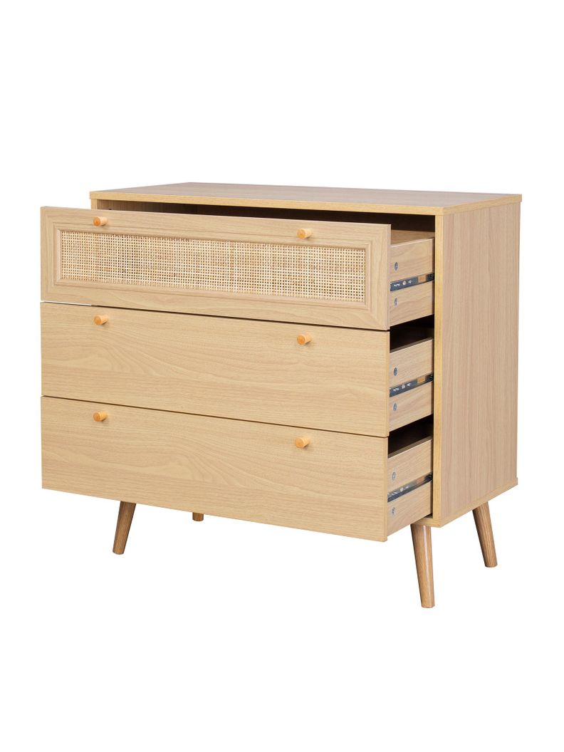 Cómoda con Ratán Top Living Calcuta Cajonera de 3 Cajones-9