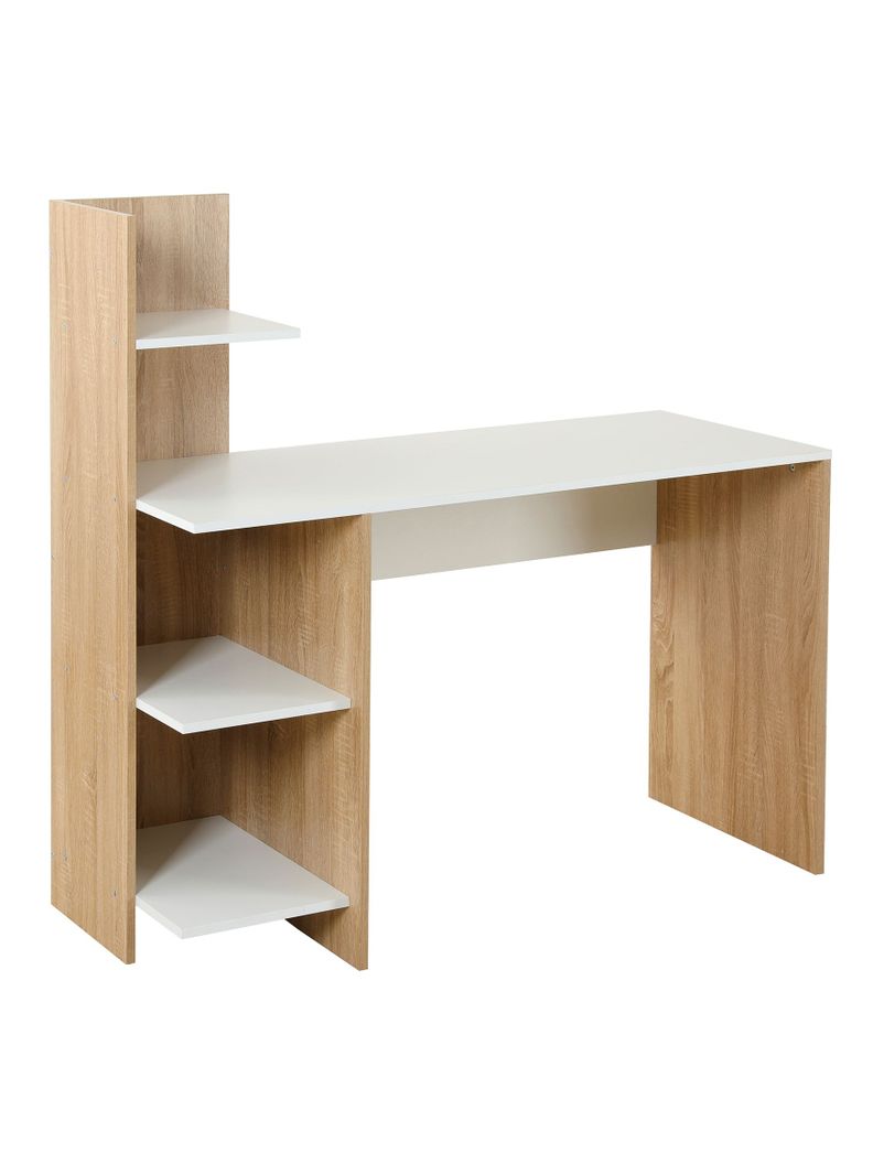 Escritorio con Librero Top Living Maple Nórdico Estantes-0