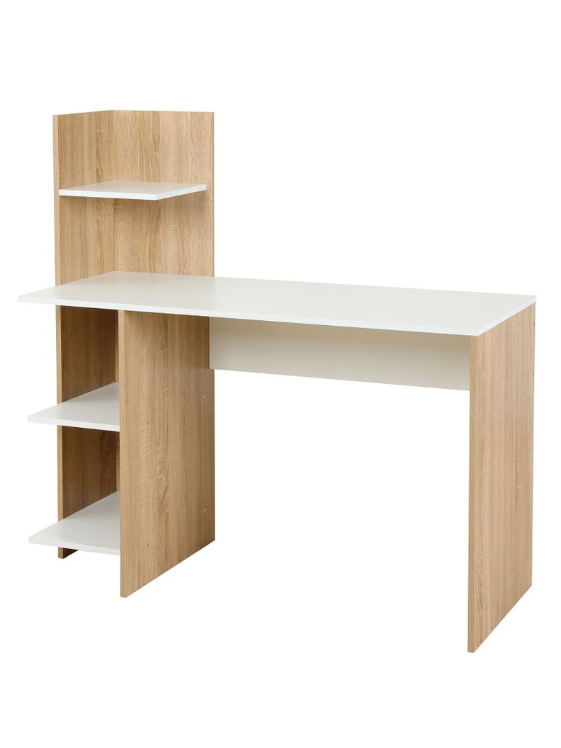 Escritorio con Librero Top Living Maple Nórdico Estantes-5