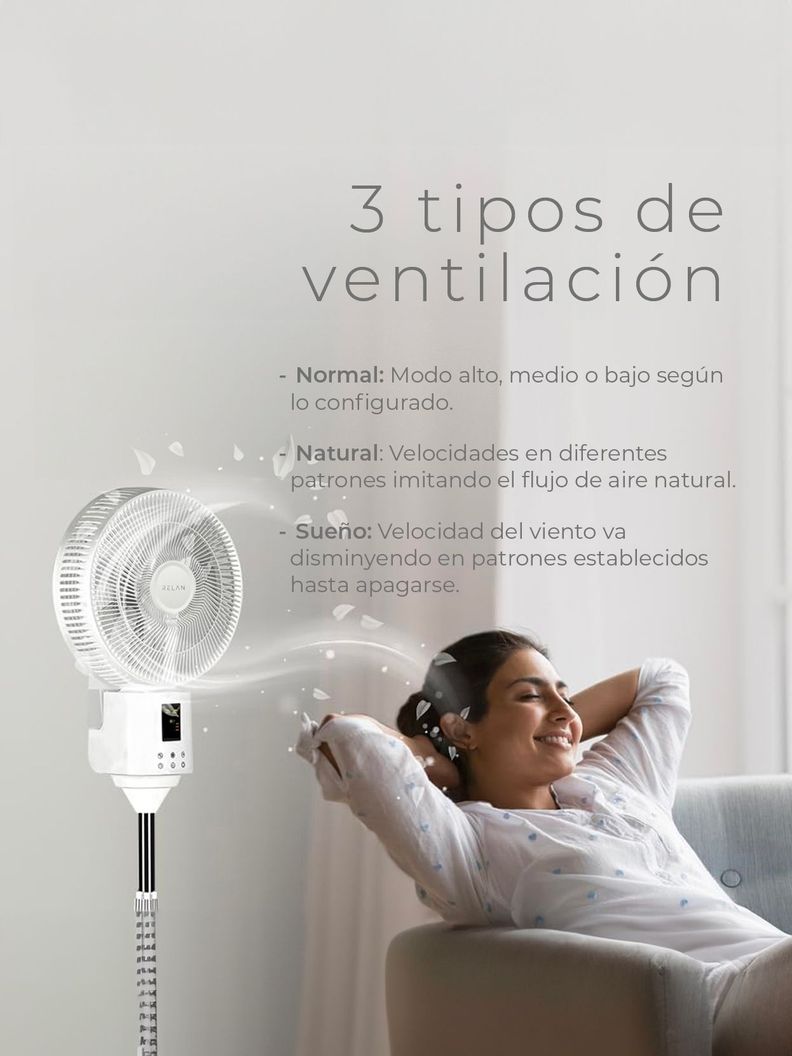 Ventilador con Aspersor Relan Air & Mist Con Control Remoto-3