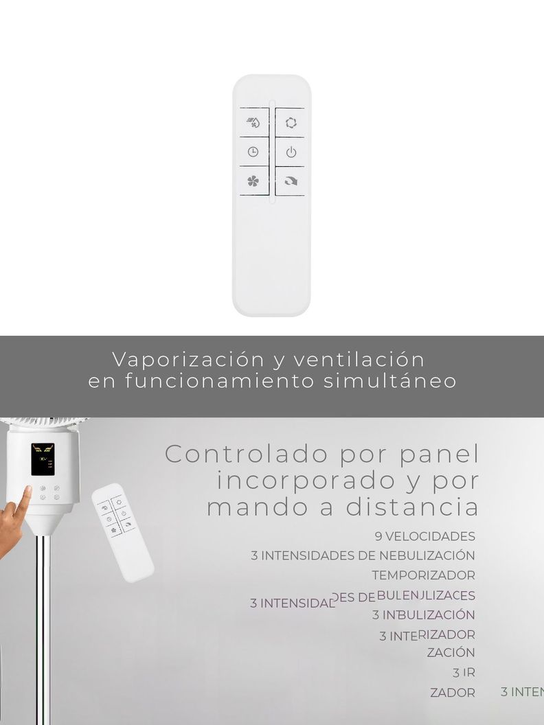 Ventilador con Aspersor Relan Air & Mist Con Control Remoto-6