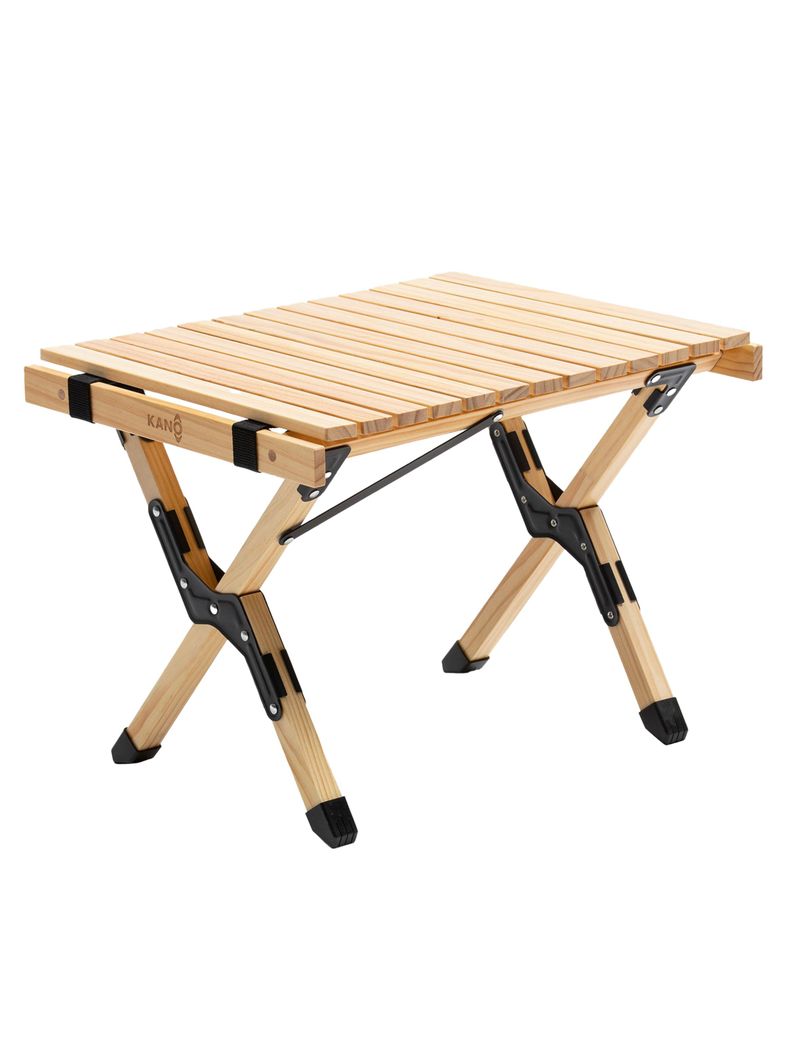 Mesa Plegable de Madera Clara Para Camping Natural Kano-0