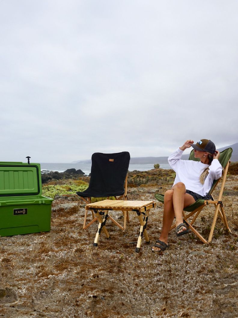 Mesa Plegable de Madera Clara Para Camping Natural Kano-6