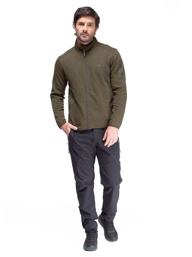 Chaqueta Polar Blend Hombre Kano Notro Verde con Bolsillos-2