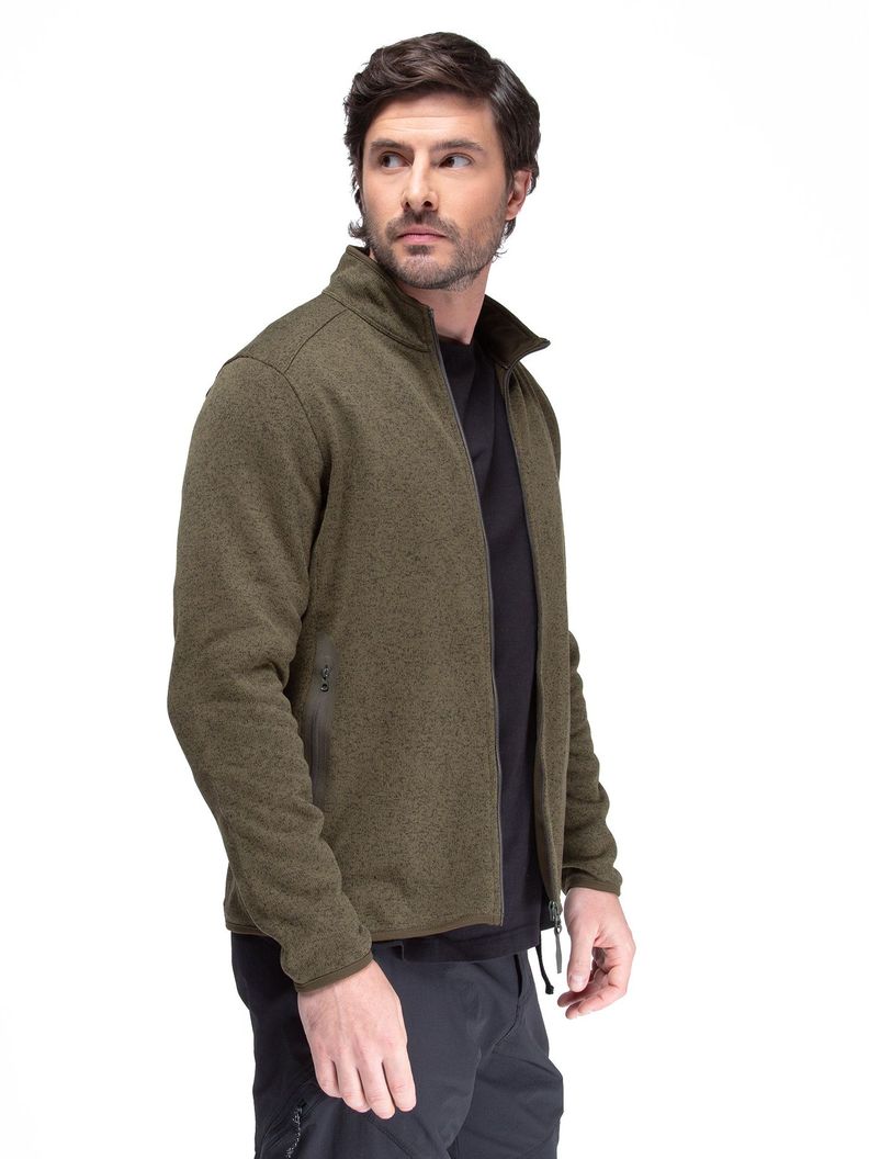 Chaqueta Polar Blend Hombre Kano Notro Verde con Bolsillos-8