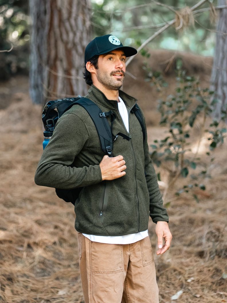 Chaqueta Polar Blend Hombre Kano Notro Verde con Bolsillos-9