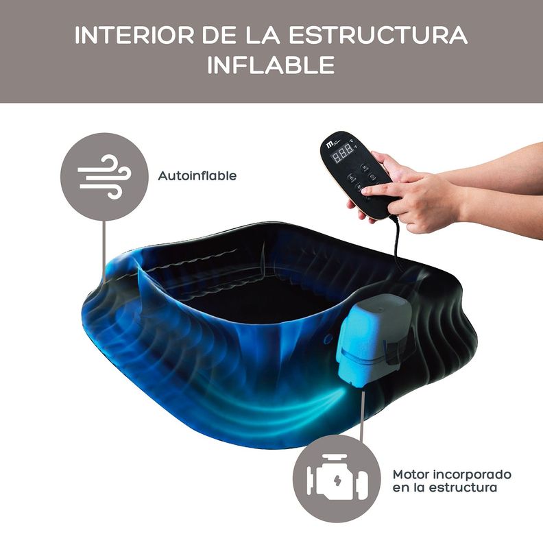 Hot Tub Inflable Camaro Premium Para 4 Personas MSpa-4