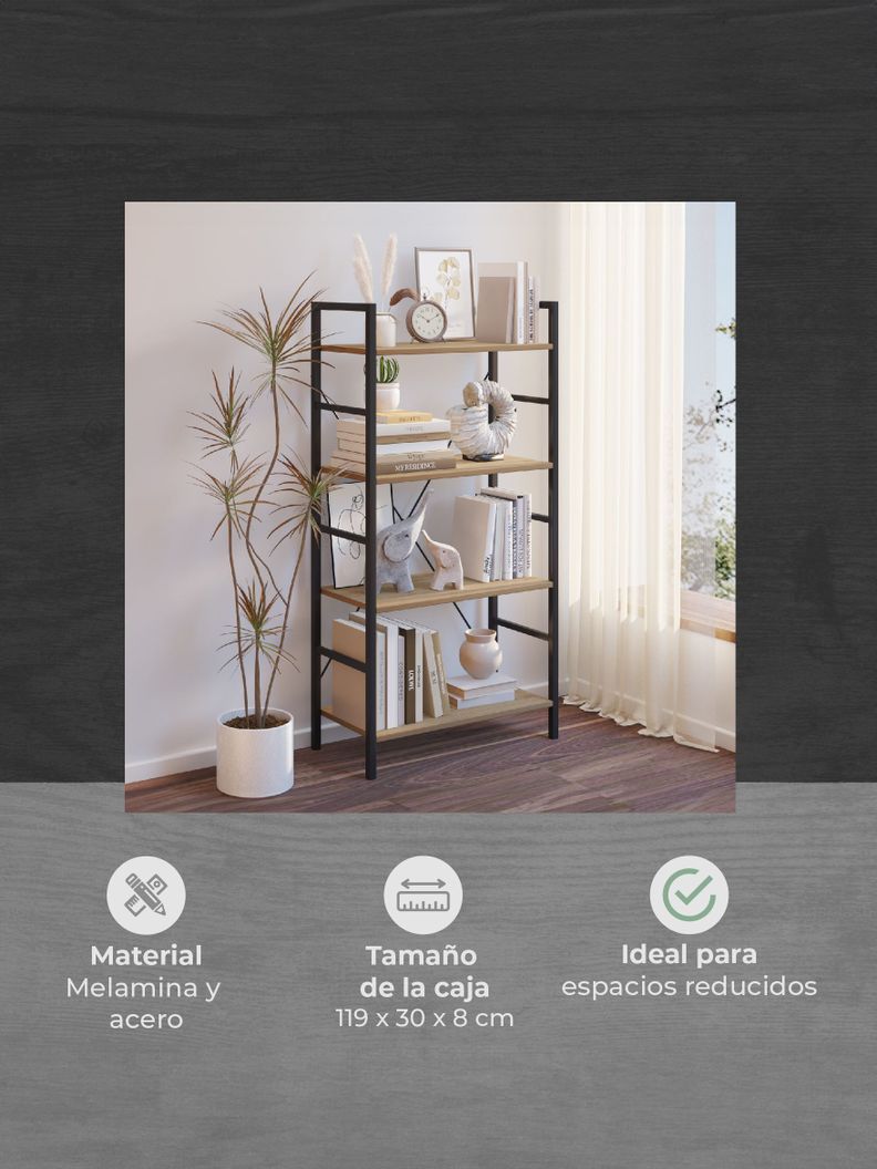 Estante Librero Vertical Top Living Book-1 Industrial-6