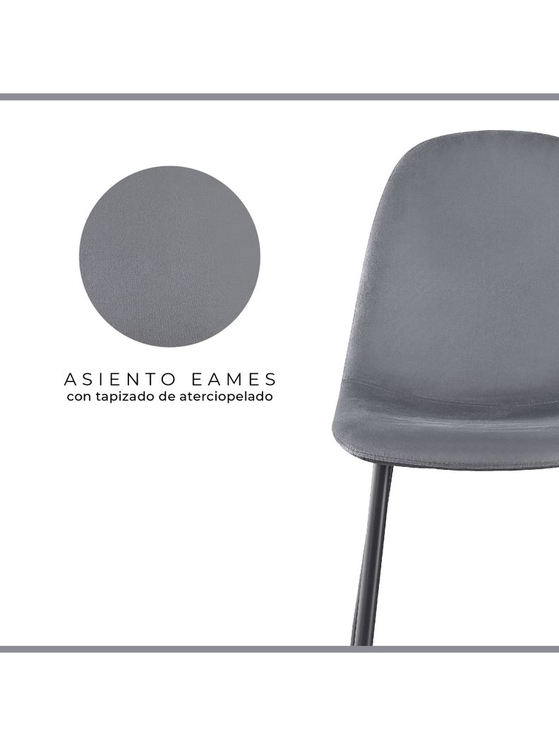 Set x4 Sillas de Comedor Eames Top Living Ralina Terciopelo-3