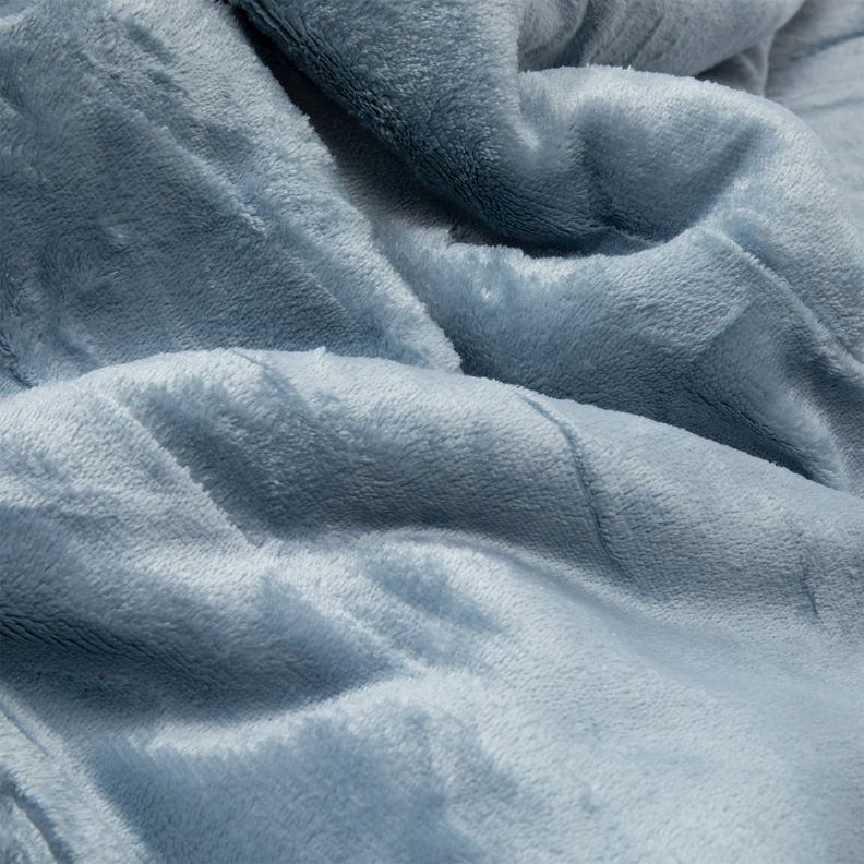 Manta Frazada Sherpa Polar Franela Azul 1,5 Plazas Relan-3