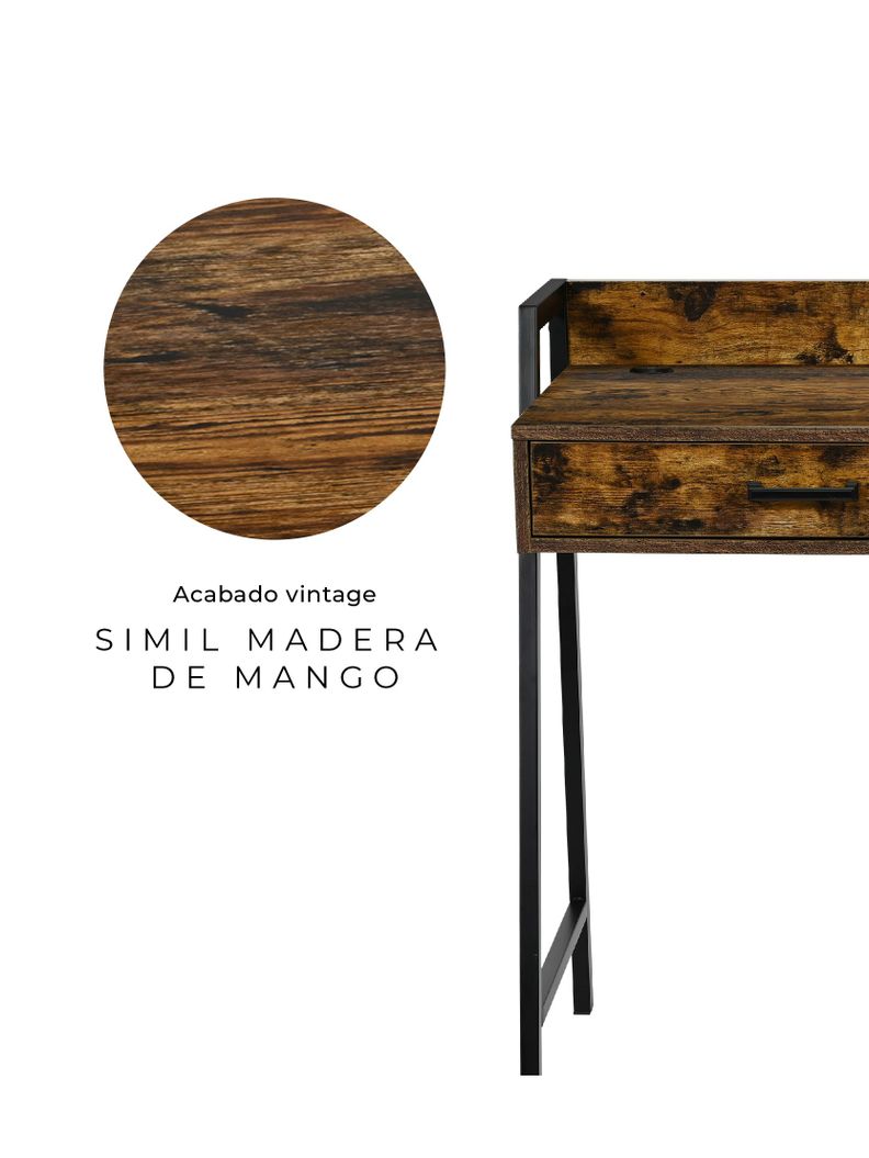 Escritorio Industrial USB Top Living Desk-23 con Cajones-3
