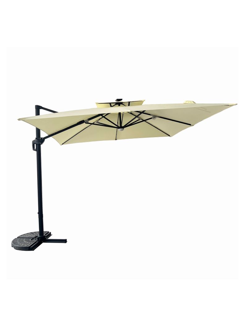 Quitasol Reforzado con Base Relan Bright Night Luces 300cm-0