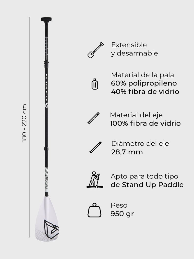 Remo Sup Stand Up Paddle Solid Aqua Marina-2
