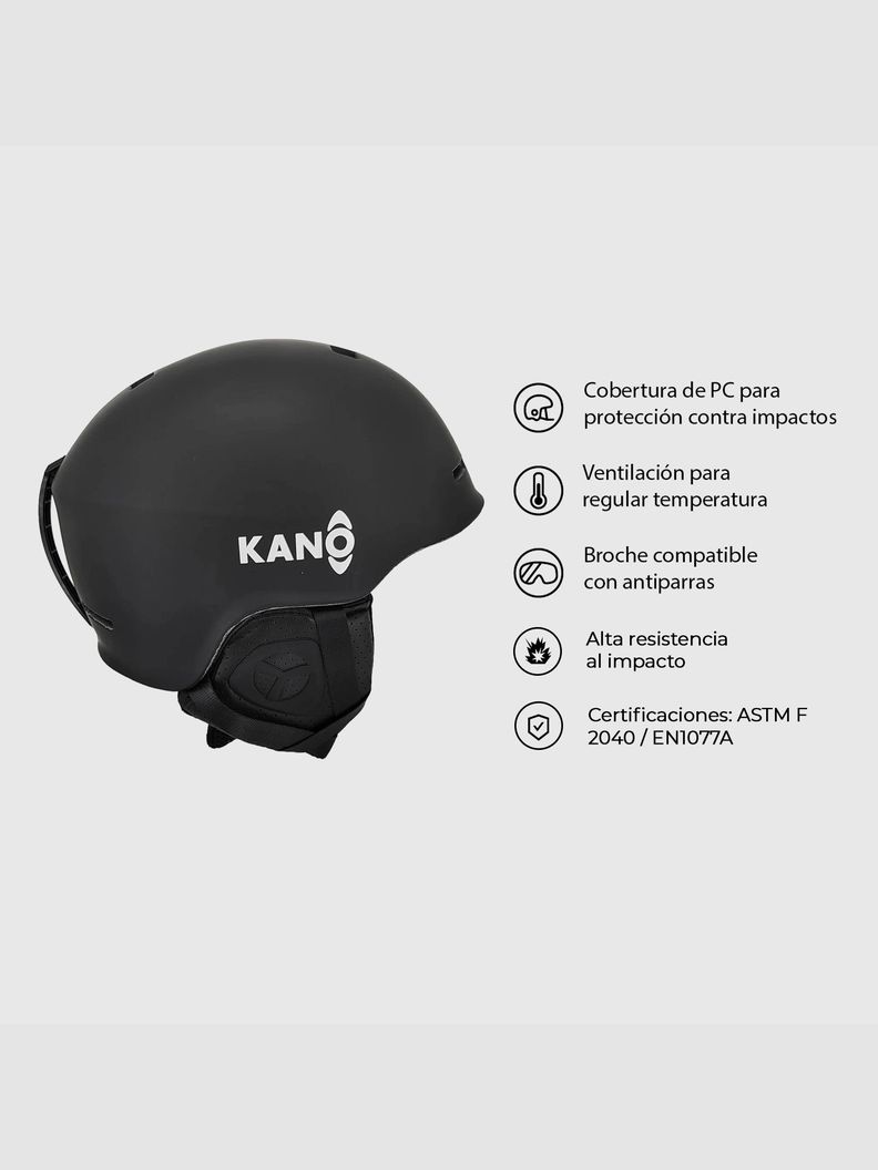 Casco De Ski y Snowboard Kano Artic 99 Negro Ajustable-1