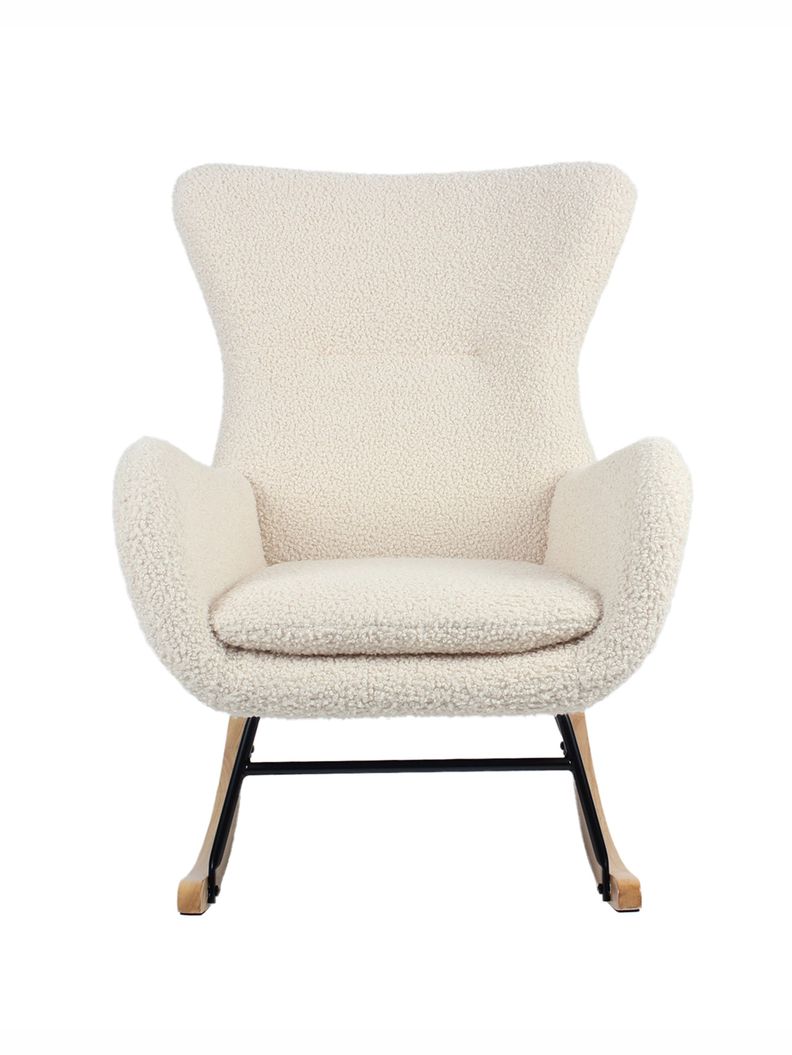 Sitial Mecedora Sherpa Relan Tavia Silla Individual Beige-0