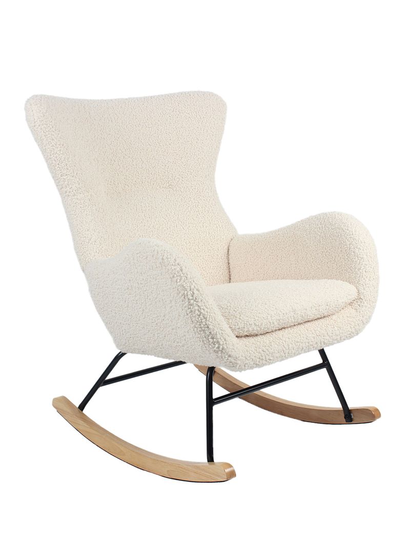 Sitial Mecedora Sherpa Relan Tavia Silla Individual Beige-3